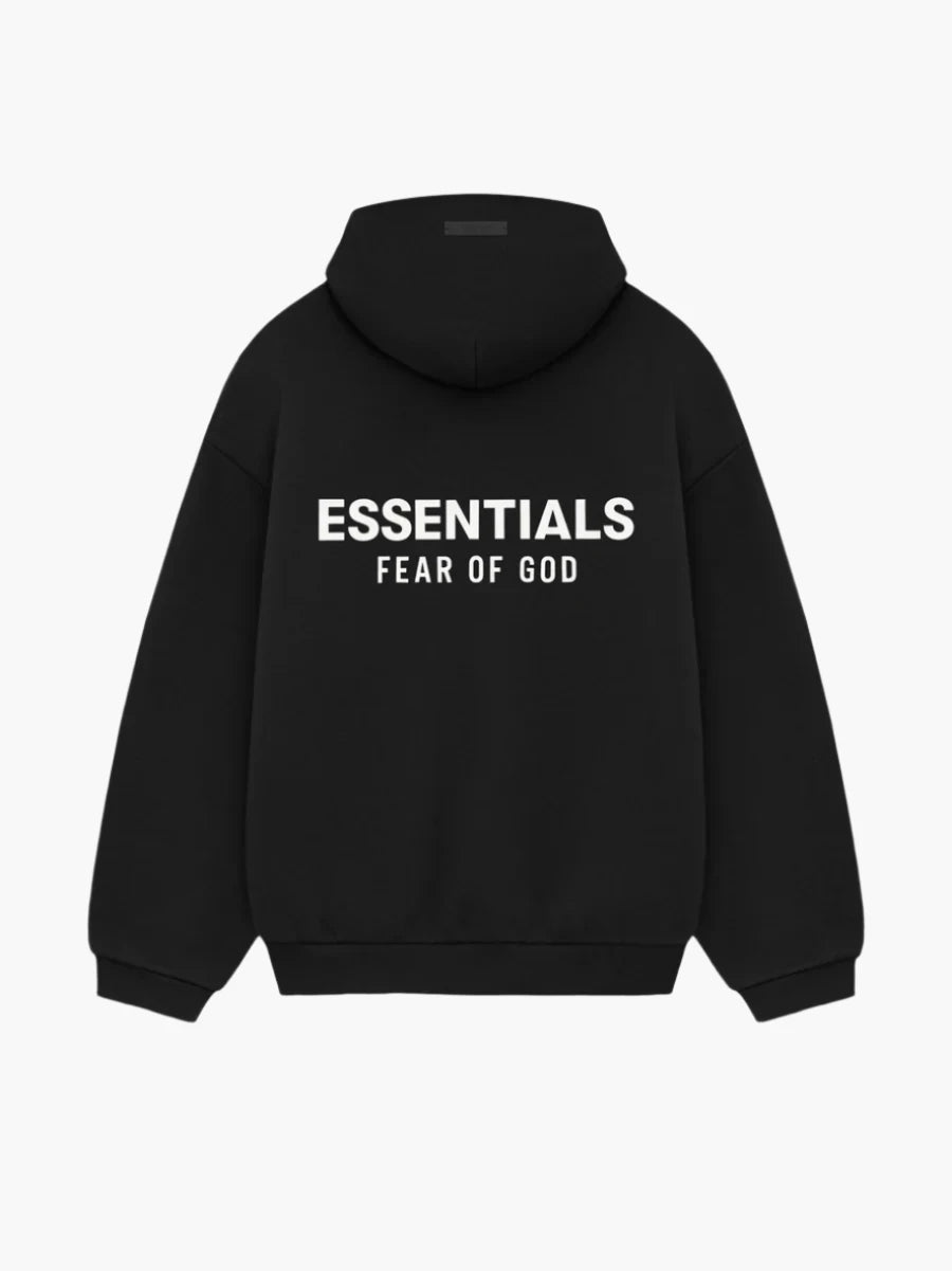 Fear of God Essentials Fleece Hoodie 'Black/White'