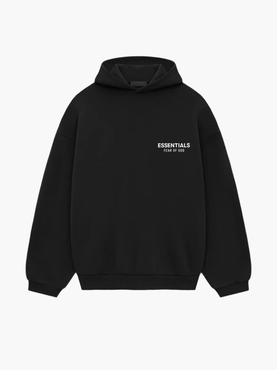 Fear of God Essentials Fleece Hoodie 'Black/White'